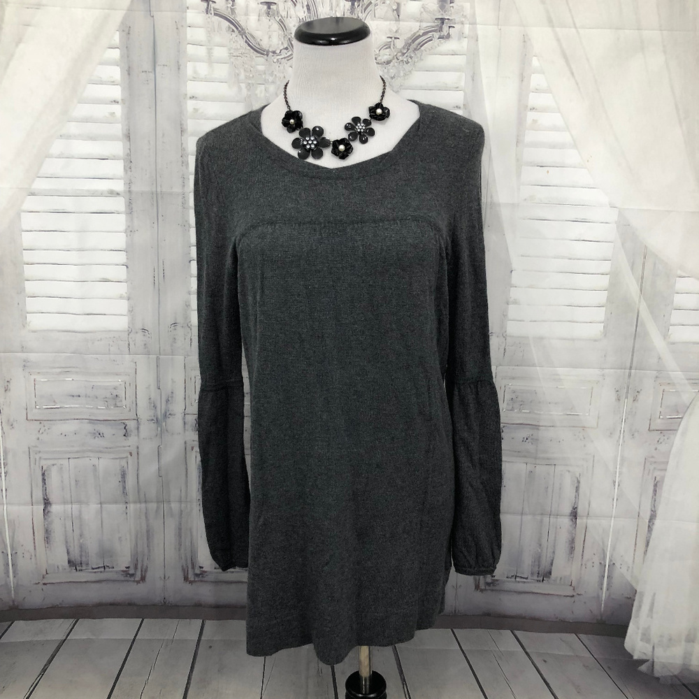 SPRING & MERCER Gray Cashmere Pullover Sweater Med